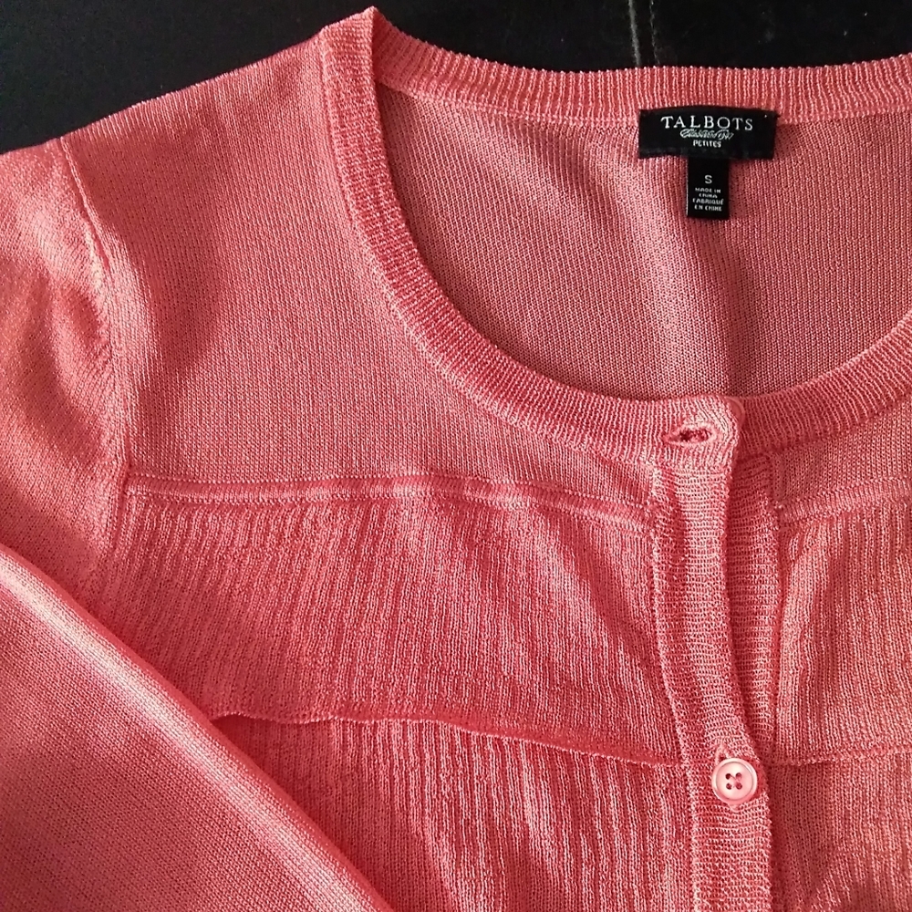 TALBOTS Ruffled Front Cardigan - Picture 6 of 8